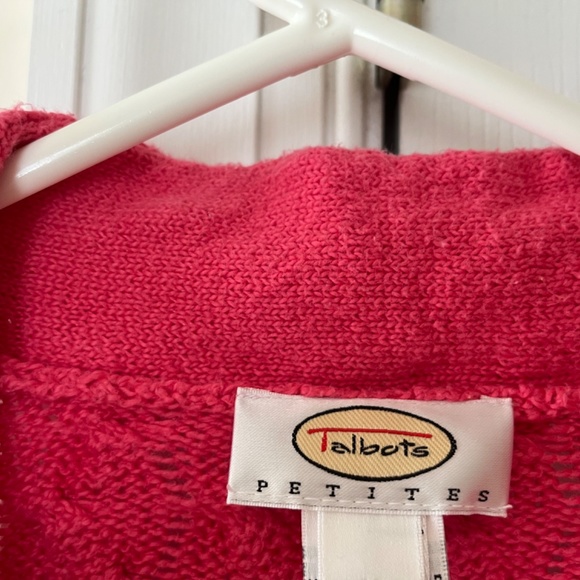 Talbots V Neck Cable Sweater, Petite Medium - Picture 5 of 6